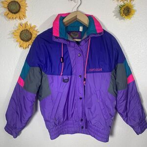 Nevica Vintage FS-11 Cool Colorful Ski Jacket Coat Size 8 US EUC